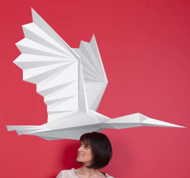 Vinilo decorativo ave de papel - TenVinilo