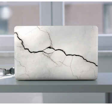 Szép szürke repedések háttér laptop bőr - TenStickers