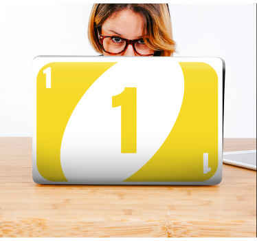 Bold Number Design laptop skin - TenStickers