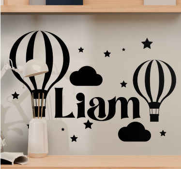 Custom monocolour balloons wall sticker for kid - TenStickers