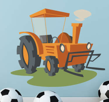 Vinilo infantil ilustración tractor - TenVinilo