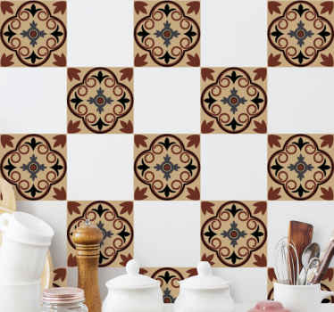 Intricate Ornate Pattern tile sticker - TenStickers