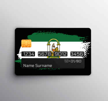 Pegatina para tarjeta de crédito Bandera de andalucía - TenVinilo