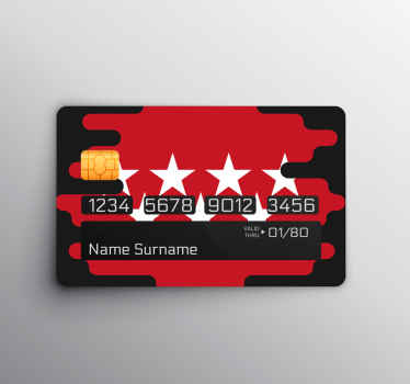 Pegatina para tarjeta de crédito Bandera de madrid - TenVinilo