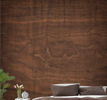 Rich wood texture wall decal for bedroom - TenStickers