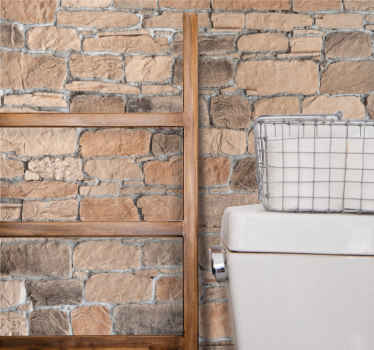 Vinilo para baño acabado de piedra rústica - TenVinilo