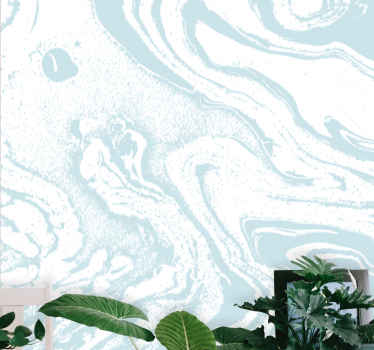 Vloeistofgolfpatroon woonkamer muursticker - TenStickers