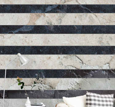 Vinilo estampado decorativo Hormigón gris claro con líneas horizo - TenVinilo