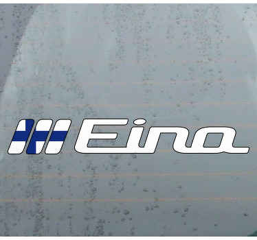 Suomalainen lippu omalla nimellä autotarrat - Tenstickers