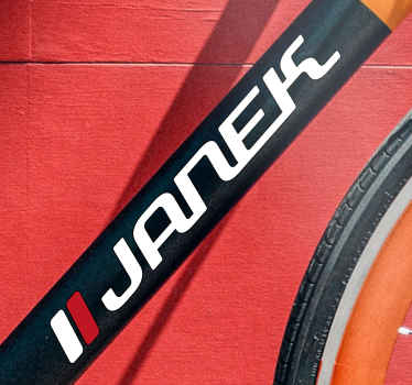 Naklejka na rower polska flaga z niestandardową nazwą - TenStickers