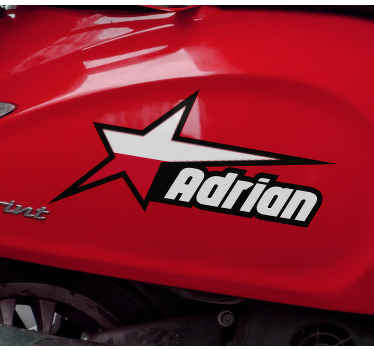 Polska flaga i niestandardowa naklejka z nazwą gwiazdy! - TenStickers