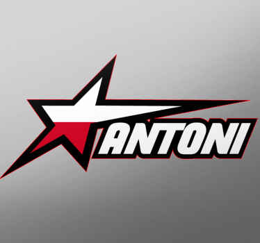 Naklejka na samochód polska flaga i nazwa - TenStickers