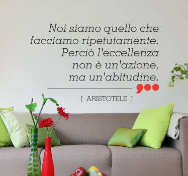 Sticker decorativo eccellenza Aristotele - TenStickers