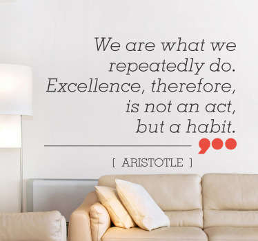 Excellence Aristotle Wall Sticker - TenStickers