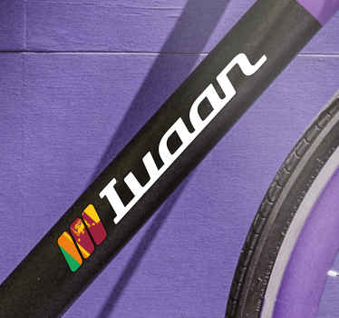 Sri Lanka flag custom name bike sticker - TenStickers