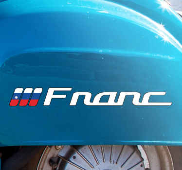 Zastava in ime motocikla po meri - TenStickers