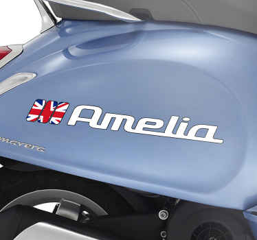 United Kingdom flag custom name vinyl decal - TenStickers