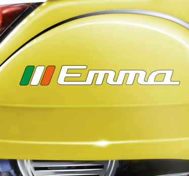Ireland flag custom name motorcycle decal - TenStickers