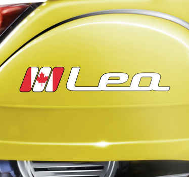 Sticker Moto Drapeau canada rectangulaire - TenStickers