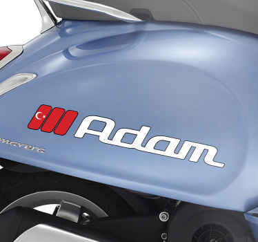 Türkiye bayrağı adı motosiklet çıkartması - TenStickers