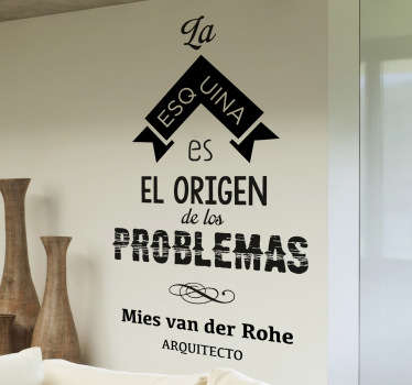 Vinilo decorativo Mies Van der Rohe - TenVinilo