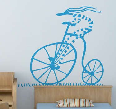 Penny Farthing Cyclists Sticker - TenStickers