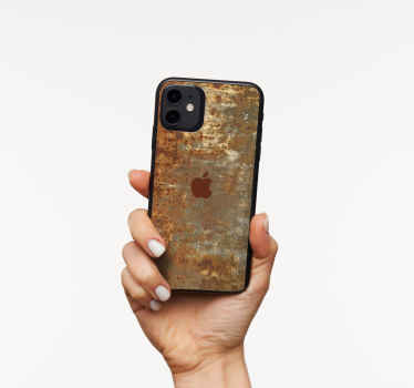 Rozsdás fém textúra iphone matrica - TenStickers
