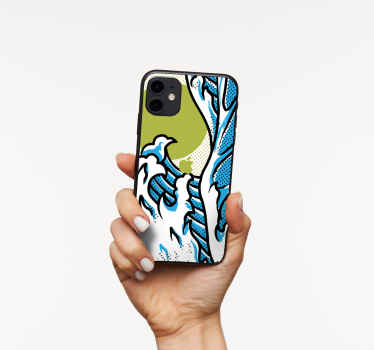 Retro vaporwave art design iPhone decal - TenStickers
