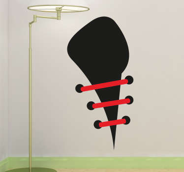 Adesivo murale effetto lacci scarpa - TenStickers