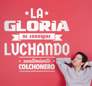 Vinilo decorativo sentimiento colchonero - TenVinilo