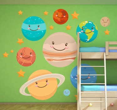 Planets Wall Sticker - TenStickers