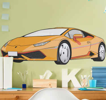 Dynaaminen urheiluauto auto seinätarra - Tenstickers
