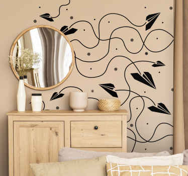 Adhésif enfant avions papier - TenStickers