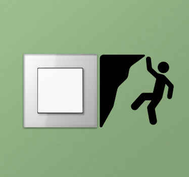 Menn som klatrer klistremerke lysbryter - Tenstickers