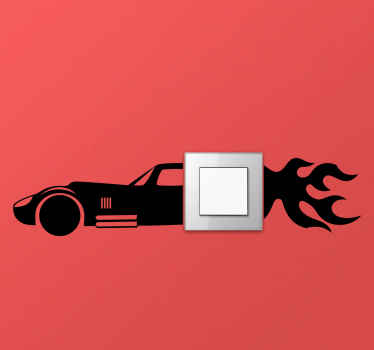 Stopcontact sticker Auto wegrijden - TenStickers