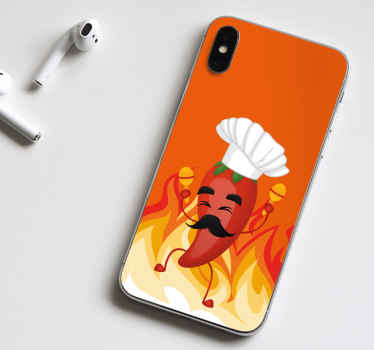 Sticker iPhone Graffiti de dibujos animados de chef de chile - TenVinilo