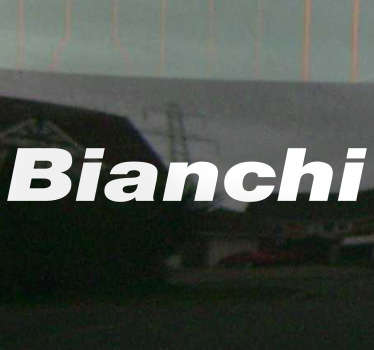 Vinilo con la tipografía característica de esta famosa marca de bicicletas italianas.