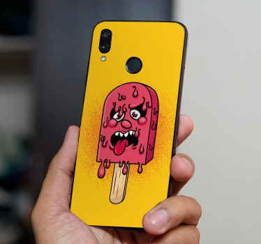 Envolva seu telefone com um produtode autocolante interessante e engraçado usando este autocolante de huawei dos desenhos animados de grafite de gota de gelo. é autoadesivo e duradouro
