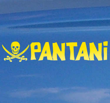 Original diseño en adhesivo para los fieles seguidores del controvertido corredor italiano.