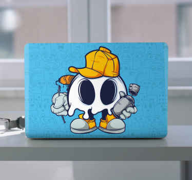 Ghost Painter Character laptop skin - TenStickers
