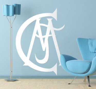 Emblema en adhesivo monocolor de los inicios del equipo de Concha Espina.