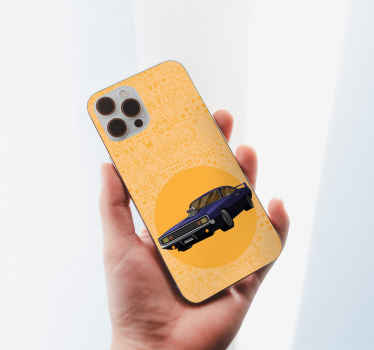 Calcomanía iPhone coche deportivo morado - TenVinilo