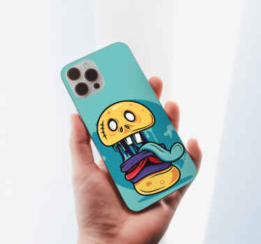 Spooky skull soda iPhone sticker - TenStickers
