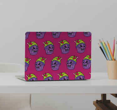 Playful Skull Design laptop skin - TenStickers