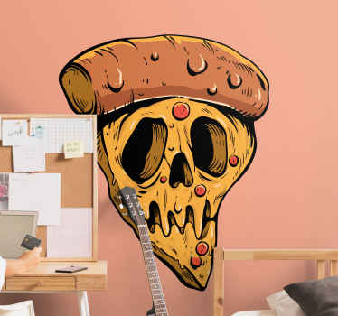 Pizza Skull Design object sticker - TenStickers