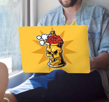 Skull paint can design laptop skin - TenStickers