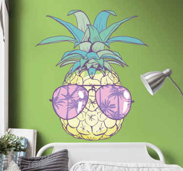 Hawaiiansk ananas tegneserie urban klistremerke - Tenstickers