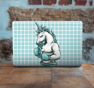 Muscular Unicorn Boxer laptop skin - TenStickers
