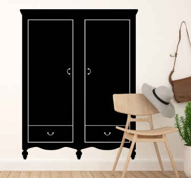 Wardrobe Theme Wall Sticker - TenStickers