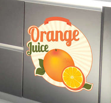 Pegatina decorativa pared orange juice - TenVinilo